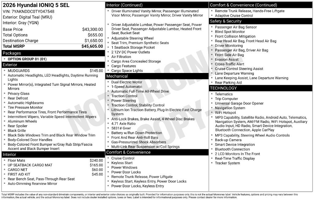 Used 2026 Hyundai Ioniq 5 SEL AWD/4WD image 46