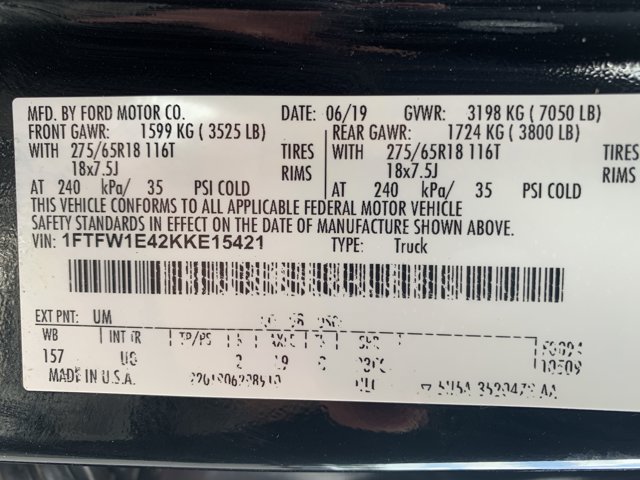 Certified 2019 Ford F150 XLT w/ Equipment Group 302A Luxury AWD/4WD image 17