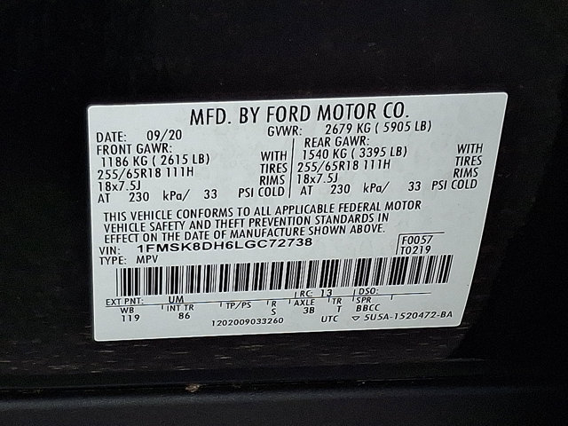 Certified 2020 Ford Explorer XLT w/ Comfort Package AWD/4WD image 27