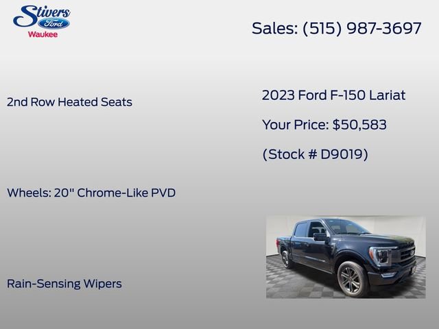 Certified 2023 Ford F150 Lariat w/ Equipment Group 502A High AWD/4WD image 34
