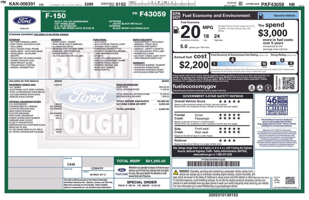 Certified 2023 Ford F150 XLT w/ Equipment Group 302A High AWD/4WD image 39