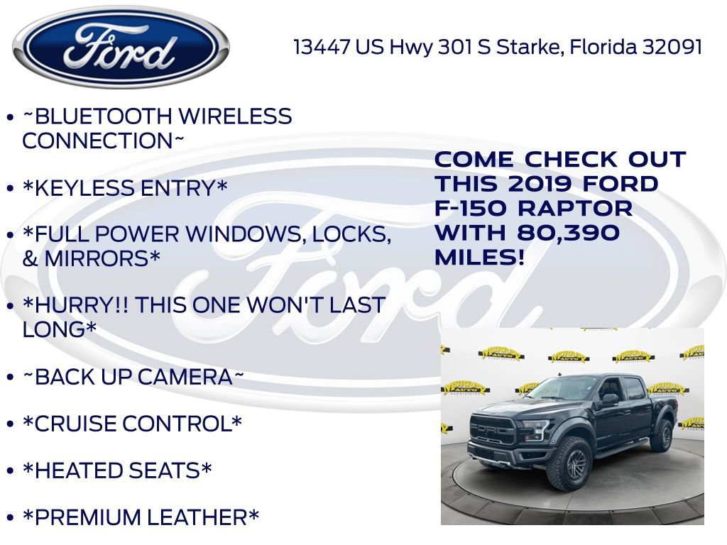 Certified 2019 Ford F150 Raptor w/ Equipment Group 802A Luxury AWD/4WD image 10