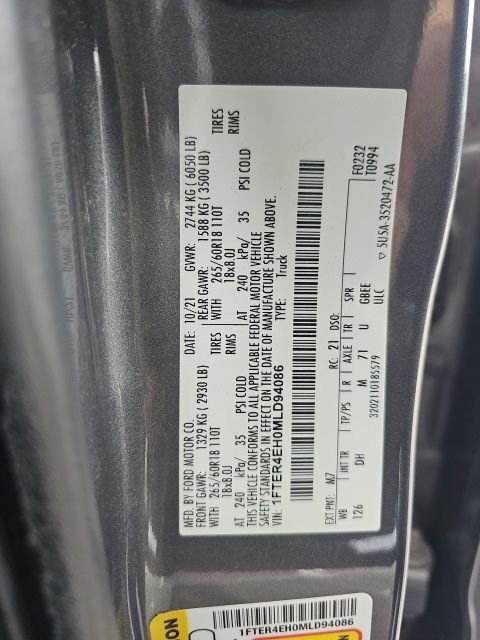 Certified 2021 Ford Ranger Lariat w/ Trailer Tow Package RWD image 18