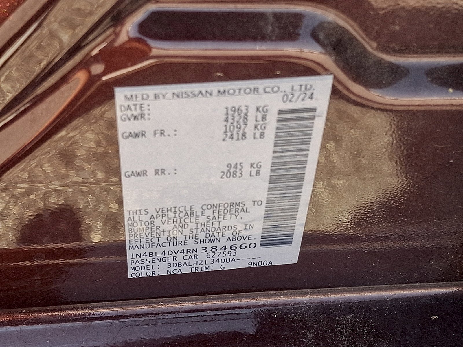 Used 2024 Nissan Altima 2.5 SV FWD image 26