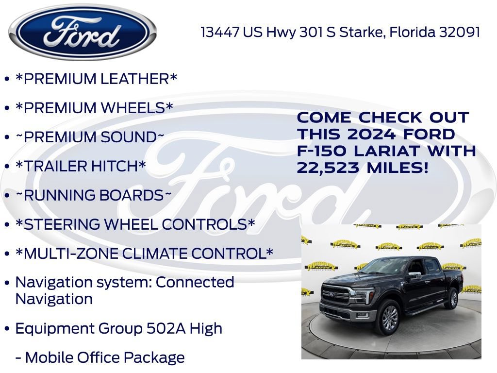 Certified 2024 Ford F150 Lariat w/ Equipment Group 502A High AWD/4WD image 17