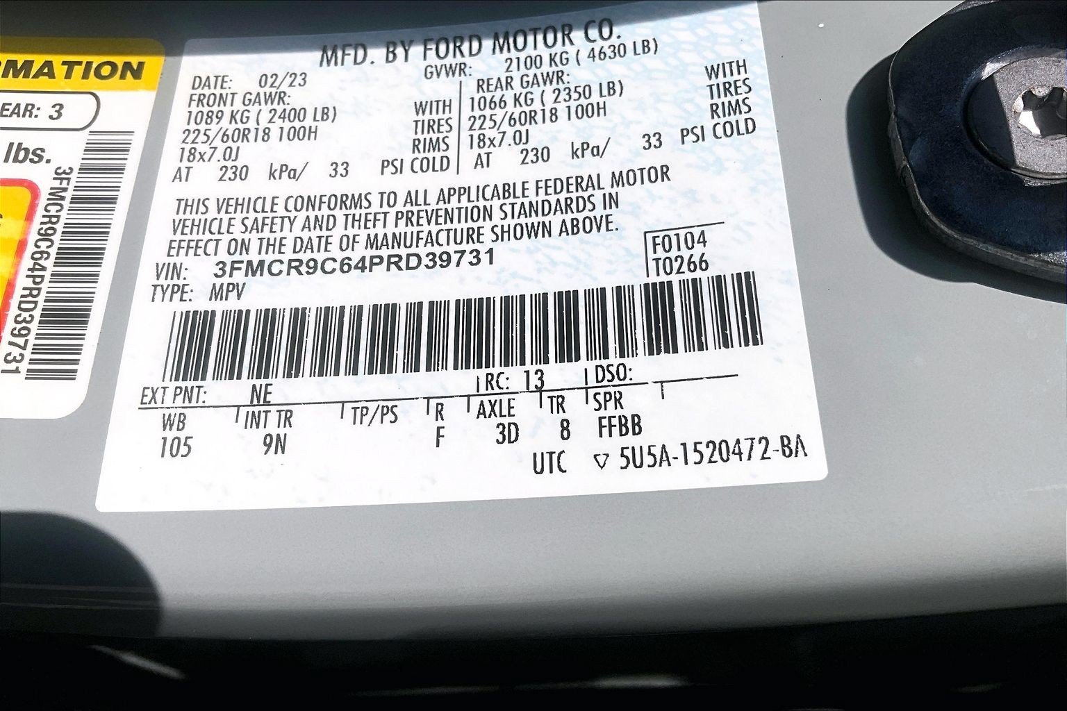 Certified 2023 Ford Bronco Sport Outer Banks w/ Tech Package AWD/4WD image 33