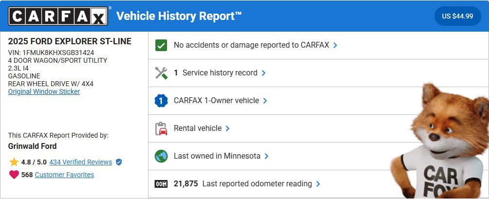 Certified 2025 Ford Explorer ST-Line AWD/4WD image 3