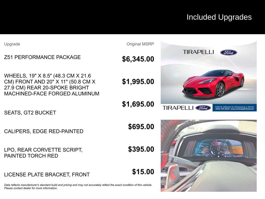 Used 2023 Chevrolet Corvette Stingray Preferred Conv w/ Z51 Performance Package image 8