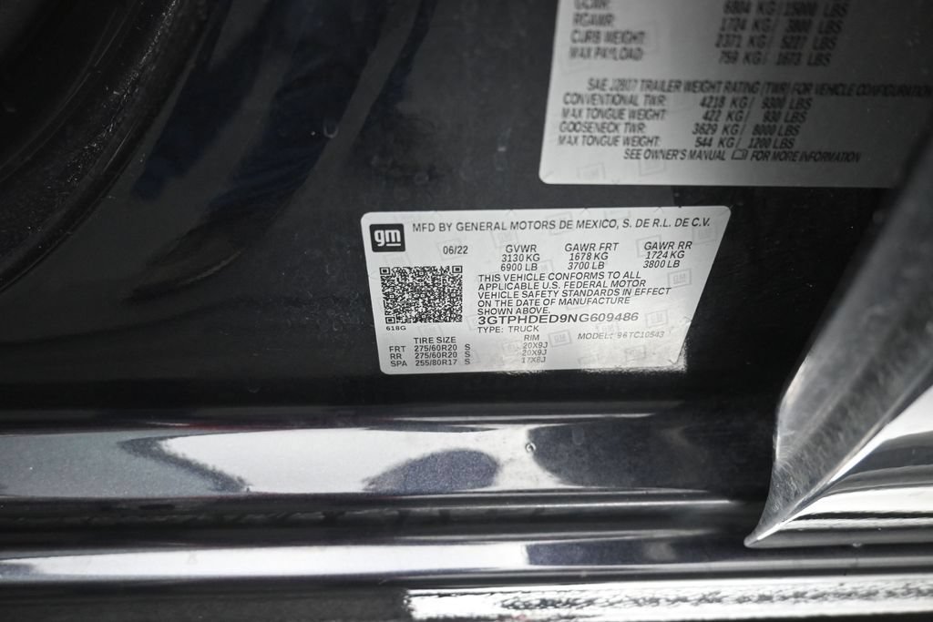 Used 2022 GMC Sierra 1500 SLT RWD image 20