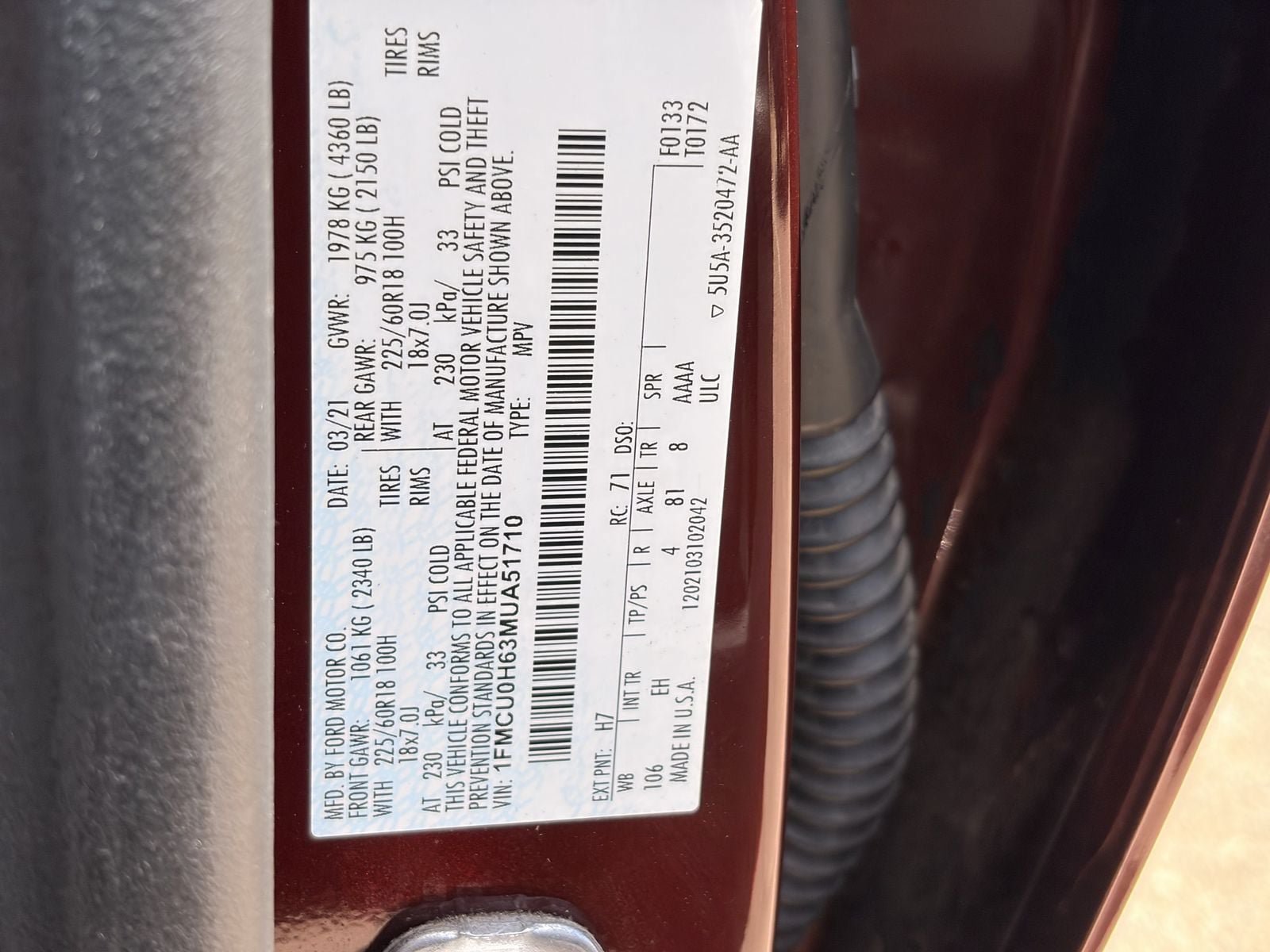 Certified 2021 Ford Escape SEL FWD image 30