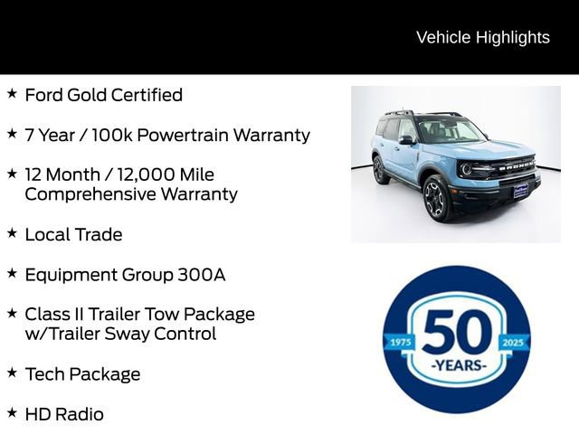 Certified 2022 Ford Bronco Sport Outer Banks w/ Tech Package image 11