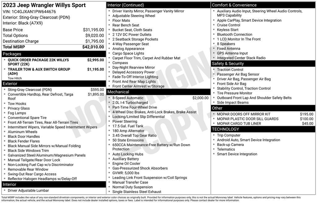 Used 2023 Jeep Wrangler Willys image 34