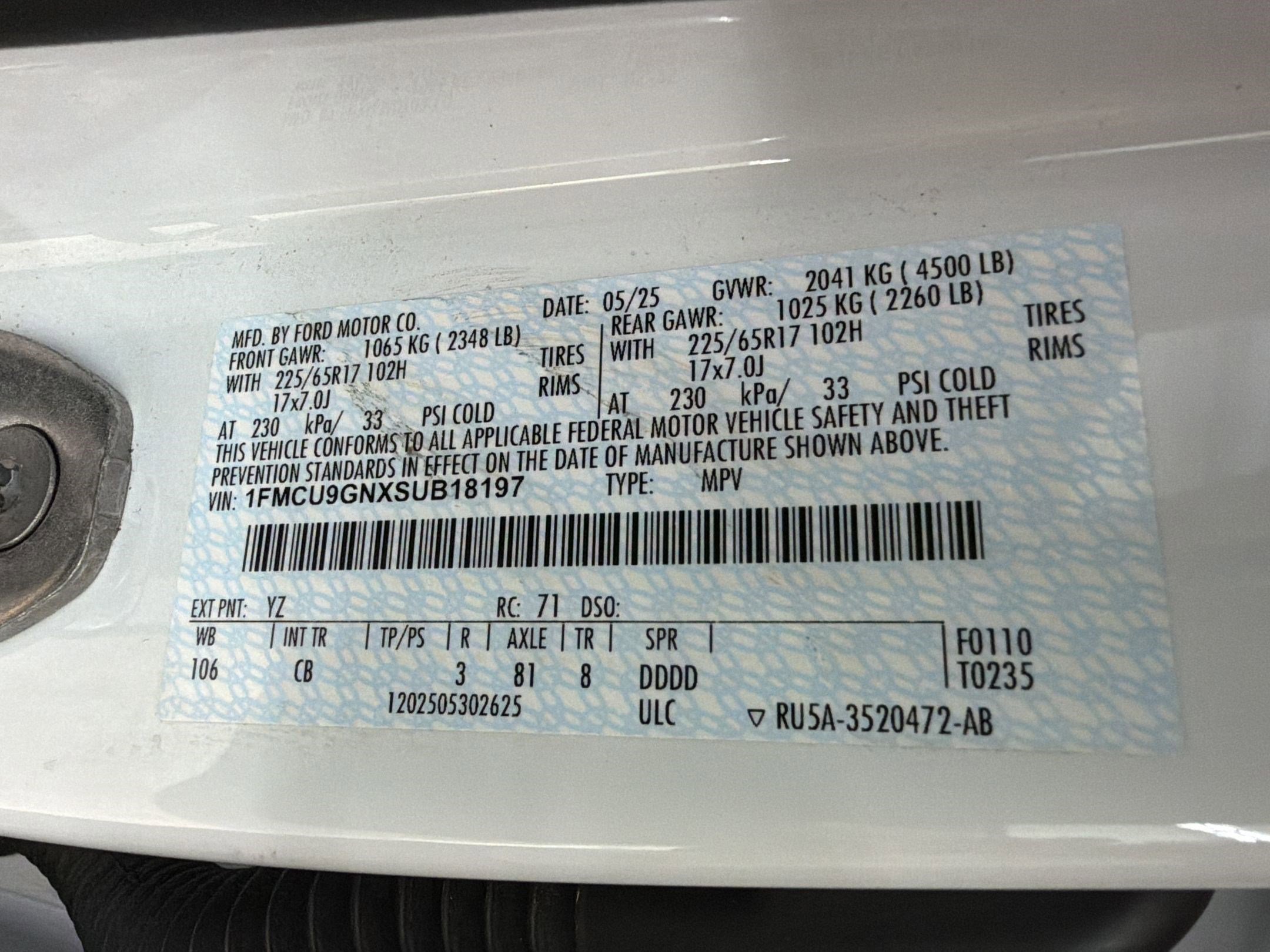 Certified 2025 Ford Escape Active AWD/4WD image 21
