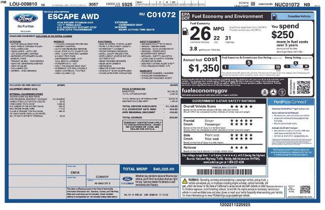 Certified 2022 Ford Escape Titanium w/ Class II Trailer Tow Package AWD/4WD image 28