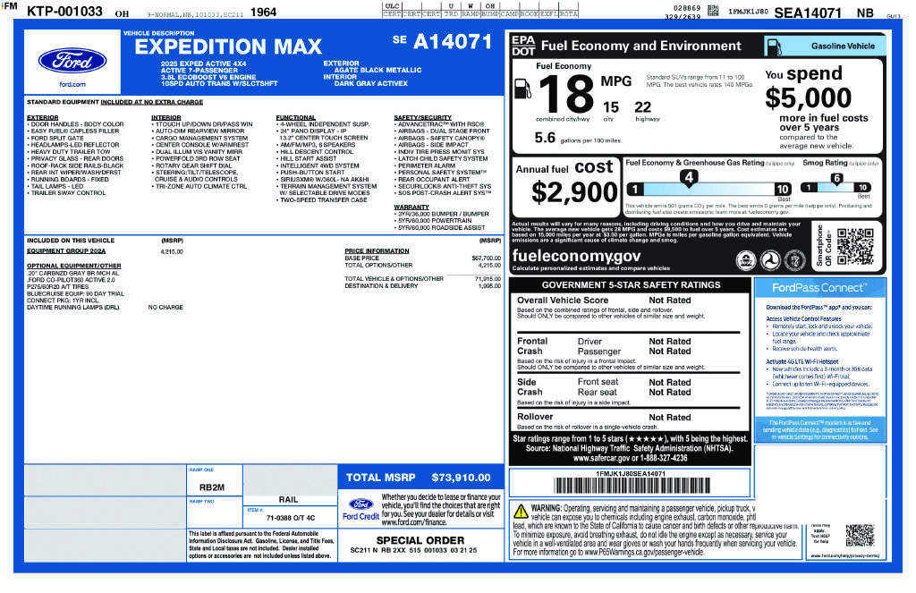 Certified 2025 Ford Expedition Max Active AWD/4WD image 39