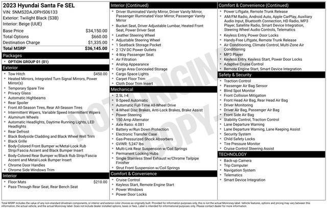 Used 2023 Hyundai Santa Fe SEL image 35