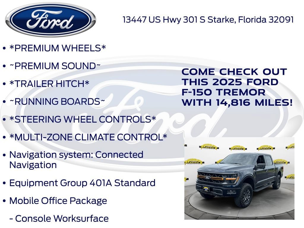 Certified 2025 Ford F150 Tremor w/ Mobile Office Package AWD/4WD image 17