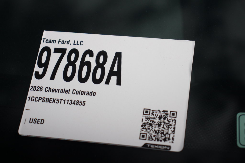 Used 2026 Chevrolet Colorado W/T w/ WT Custom Package RWD image 30