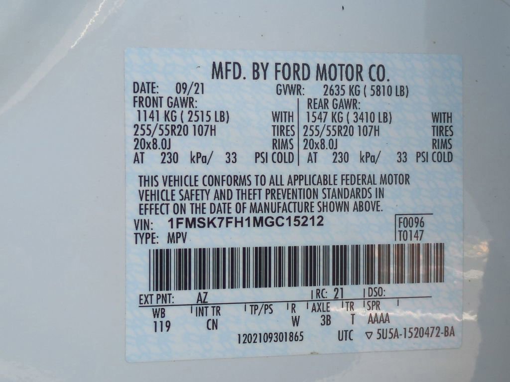 Certified 2021 Ford Explorer Limited w/ Equipment Group 301A image 29