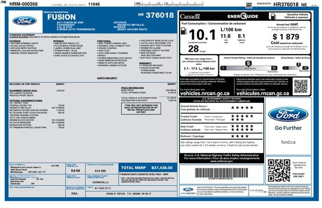 Certified 2017 Ford Fusion SE w/ Equipment Group 202A image 36