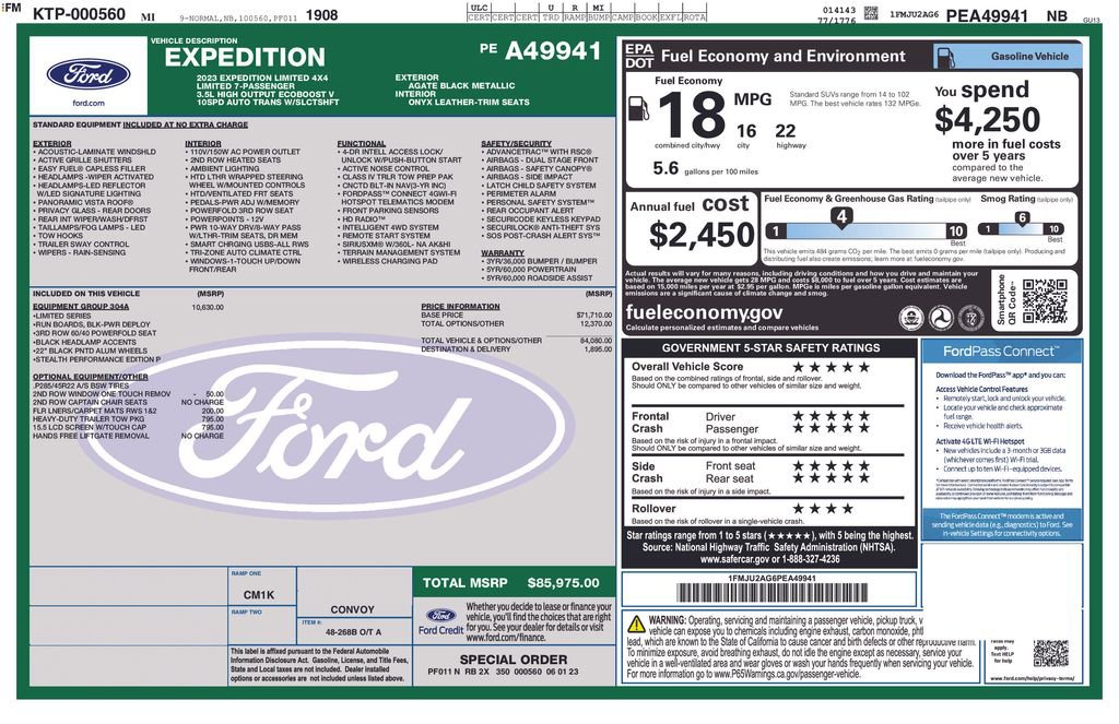 Certified 2023 Ford Expedition Limited AWD/4WD image 6