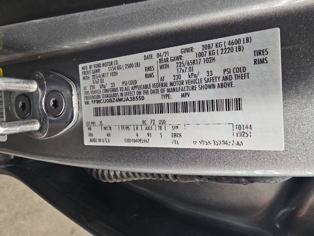 Certified 2021 Ford Escape SE FWD image 33