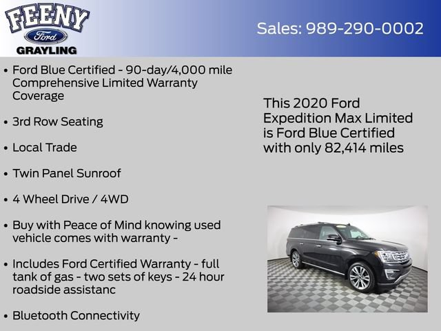 Certified 2020 Ford Expedition Max Limited w/ Equipment Group 302A AWD/4WD image 5