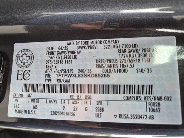 Certified 2025 Ford F150 XLT w/ Equipment Group 301A Standard AWD/4WD image 25