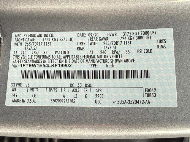 Certified 2020 Ford F150 XL w/ Equipment Group 101A Mid image 24