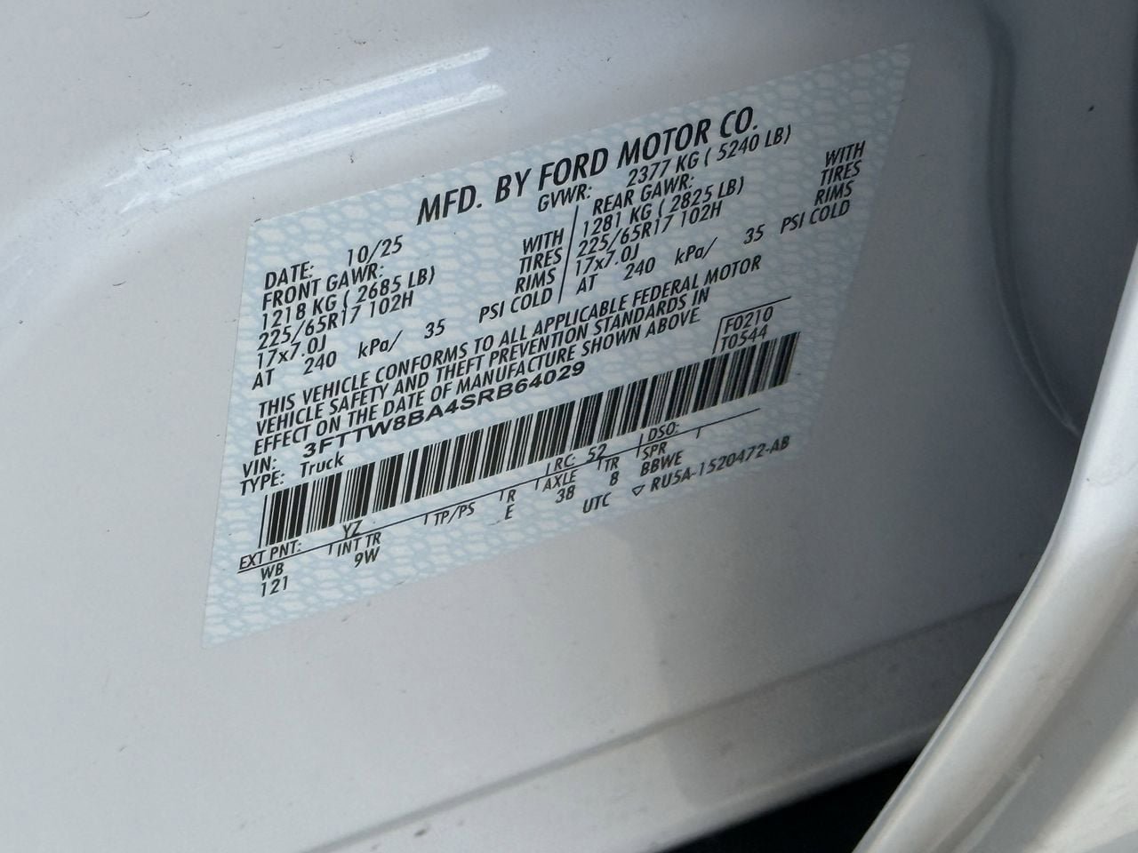Certified 2025 Ford Maverick XL w/ Equipment Group 102A AWD/4WD image 28