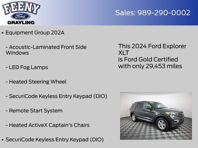 Certified 2024 Ford Explorer XLT w/ Equipment Group 202A AWD/4WD image 9