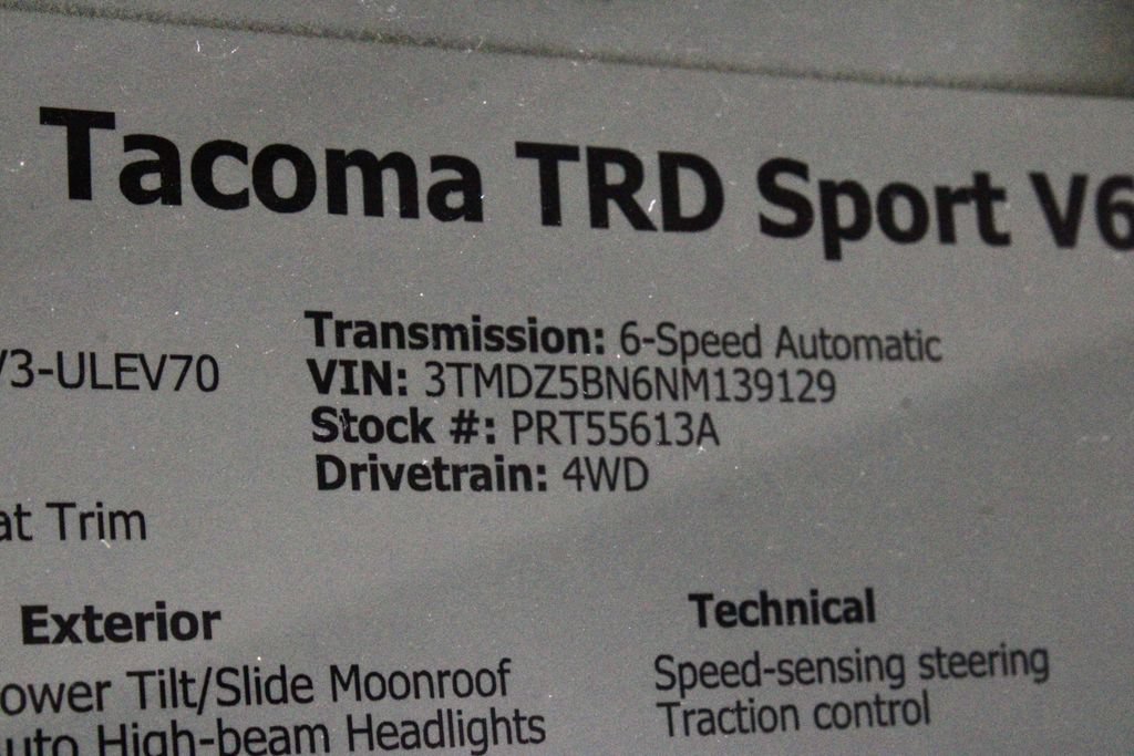 Used 2022 Toyota Tacoma TRD Sport w/ TRD Premium Sport Package AWD/4WD image 37