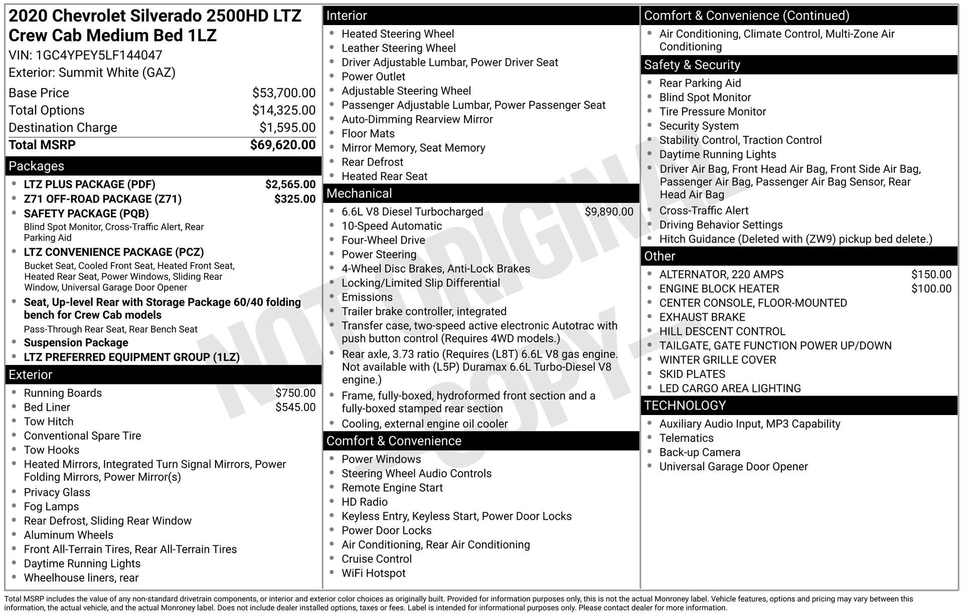 Used 2020 Chevrolet Silverado 2500 LTZ w/ LTZ Plus Package image 5