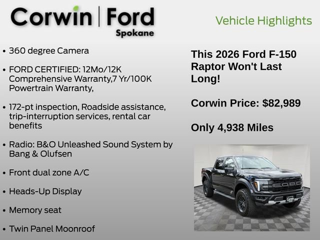 Certified 2026 Ford F150 Raptor AWD/4WD image 6