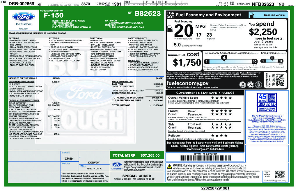 Certified 2022 Ford F150 XLT w/ Equipment Group 302A High AWD/4WD image 5
