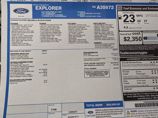 Certified 2024 Ford Explorer XLT w/ Equipment Group 202A AWD/4WD image 30