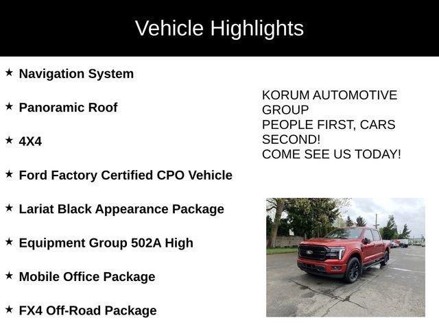 Certified 2025 Ford F150 Lariat w/ Equipment Group 502A High AWD/4WD image 4