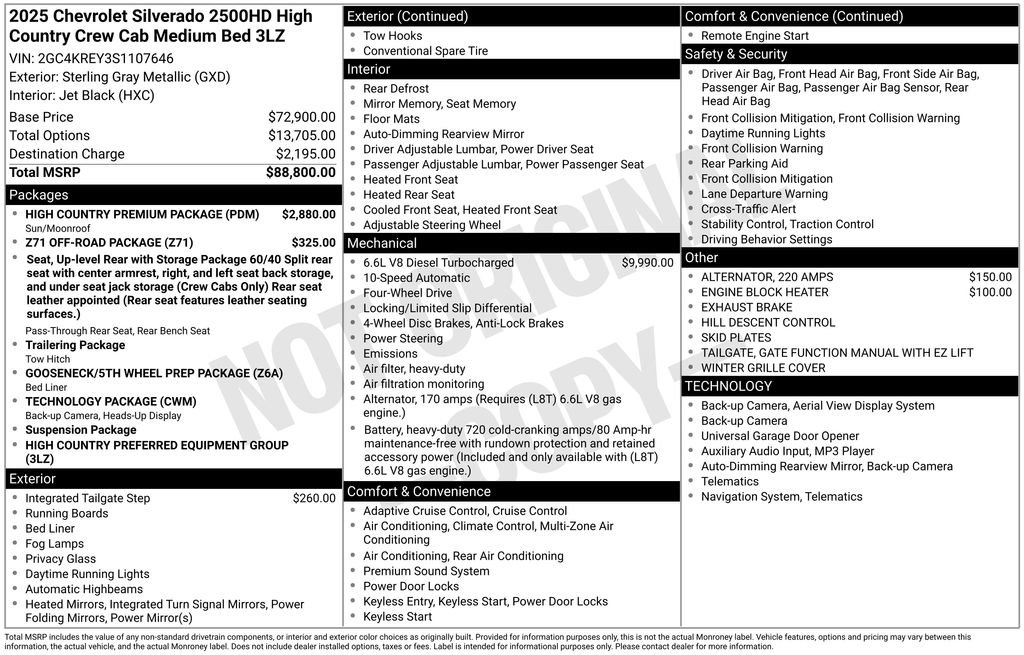 Used 2025 Chevrolet Silverado 2500 High Country w/ High Country Premium Package image 39