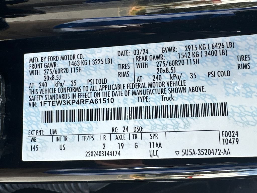 Certified 2024 Ford F150 XLT w/ Equipment Group 302A MID RWD image 35