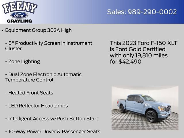 Certified 2023 Ford F150 XLT w/ Equipment Group 302A High image 14