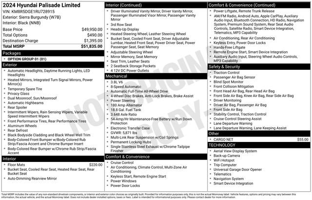 Used 2024 Hyundai Palisade Limited AWD/4WD image 39