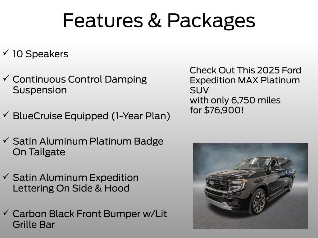 Certified 2025 Ford Expedition Max Platinum w/ Platinum Ultimate Package image 8
