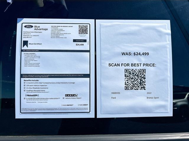 Certified 2022 Ford Bronco Sport Big Bend AWD/4WD image 34