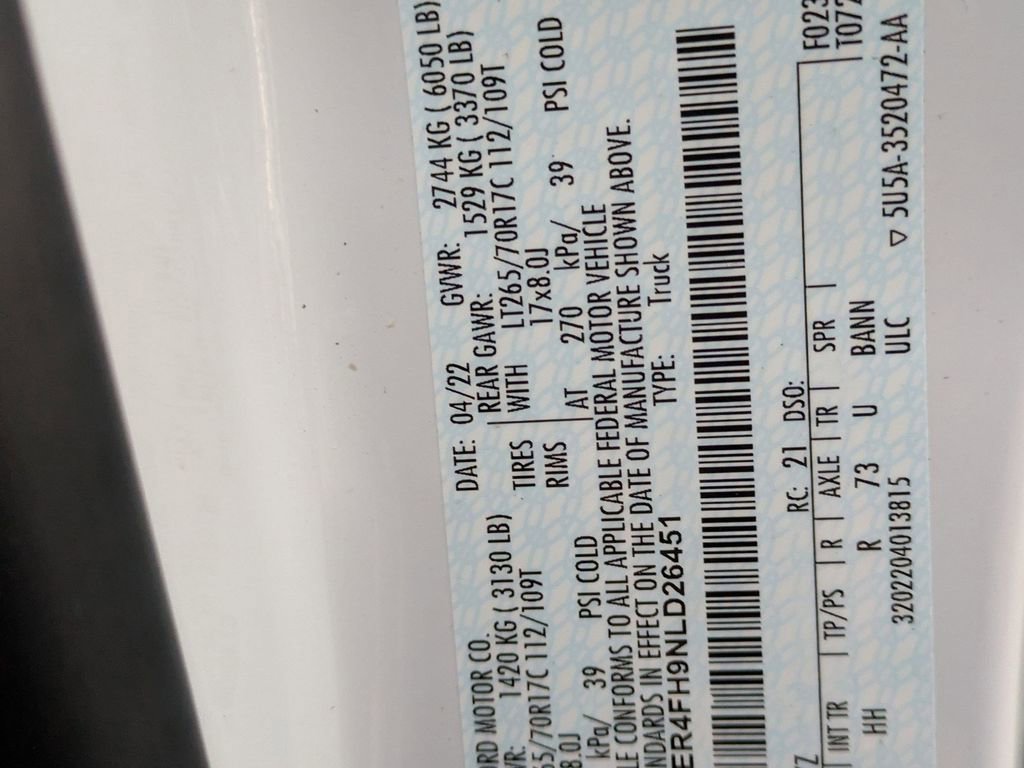 Certified 2022 Ford Ranger Lariat w/ Tremor Off-Road Package image 32