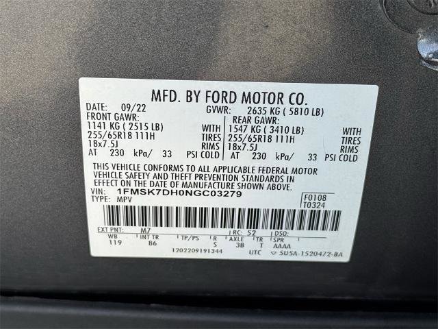 Certified 2022 Ford Explorer XLT image 12