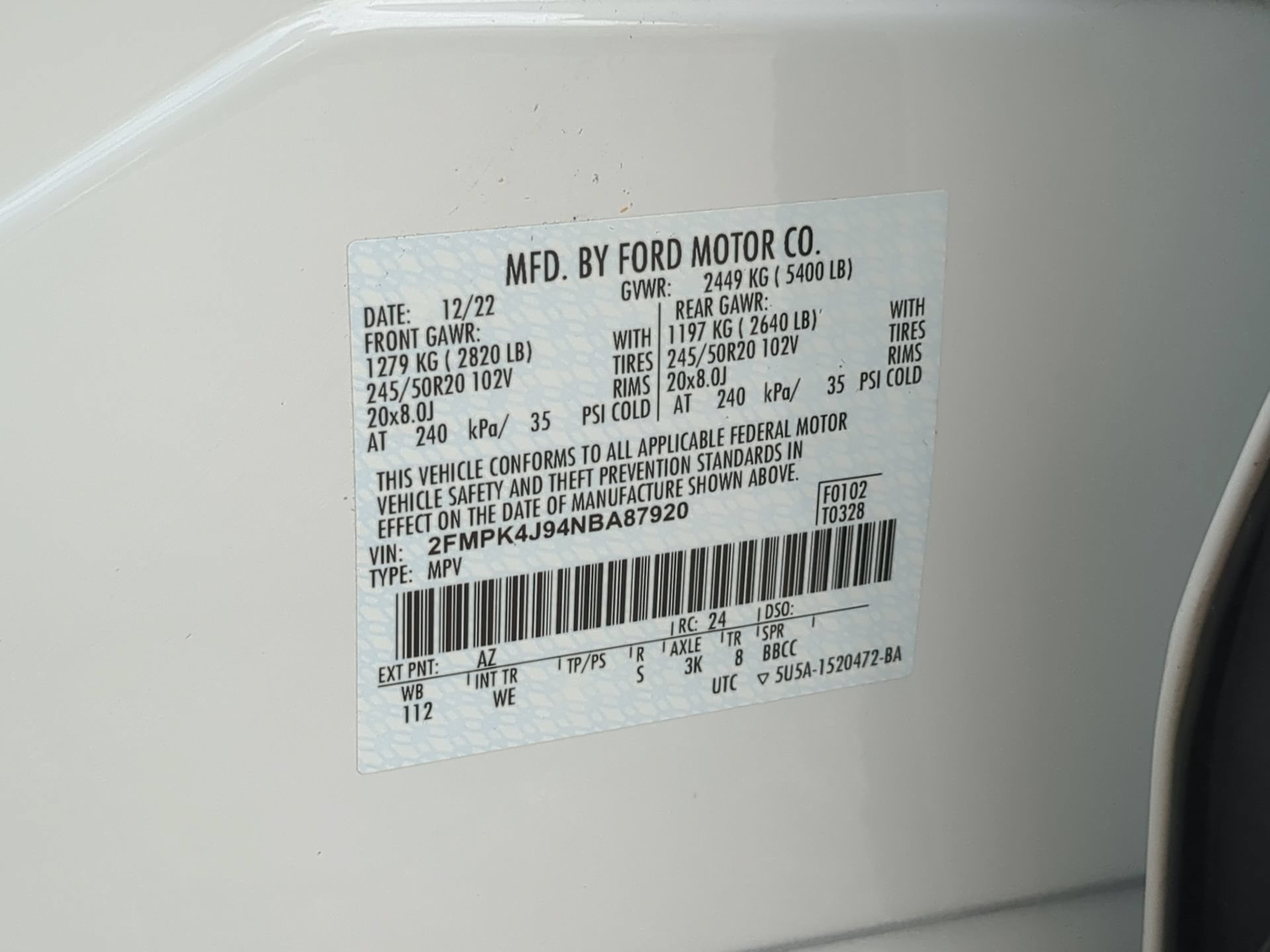 Certified 2022 Ford Edge ST-Line AWD/4WD image 72