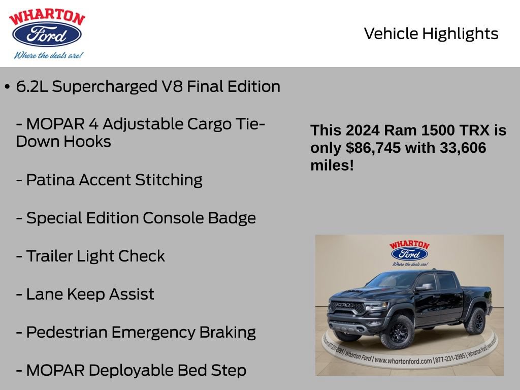 Used 2024 RAM 1500 TRX w/ TRX Level 2 Equipment Group AWD/4WD image 31