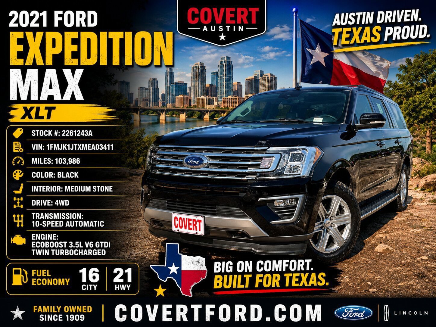 Certified 2021 Ford Expedition Max XLT