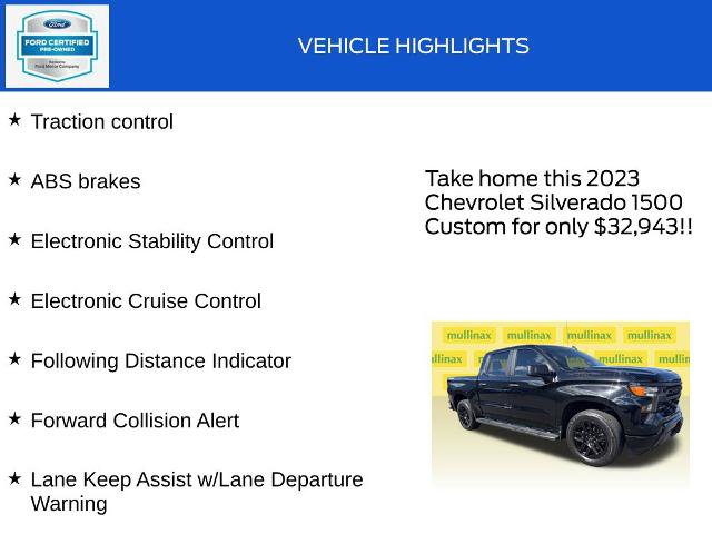 Used 2023 Chevrolet Silverado 1500 Custom w/ LPO, Dark Essentials Package AWD/4WD image 19