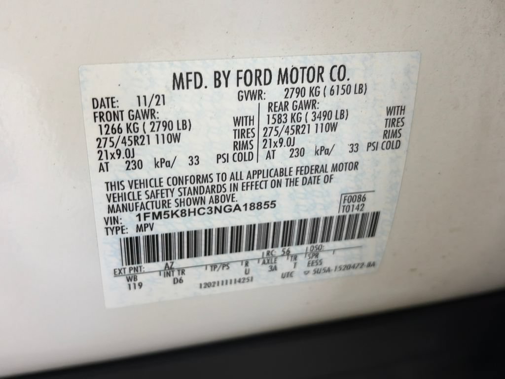 Certified 2022 Ford Explorer Platinum w/ Equipment Group 601A AWD/4WD image 9